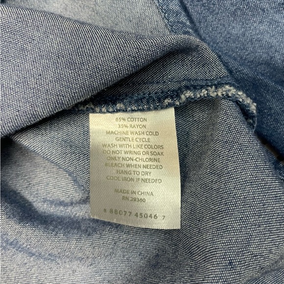 Blue Ruffled Denim Top - Picture 3 of 4